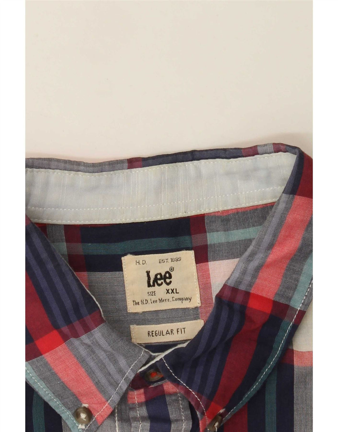 Lee Mens Short Sleeve Regular Fit Shirt 2XL Multicoloured Check
