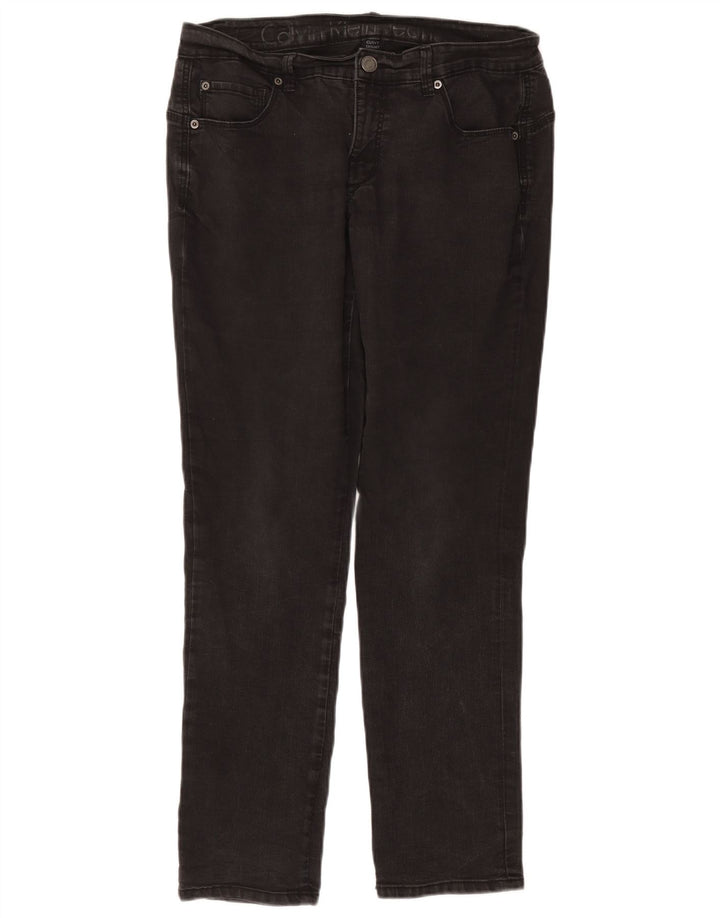 CALVIN KLEIN Womens Curvy Skinny Jeans W34 L30 Grey