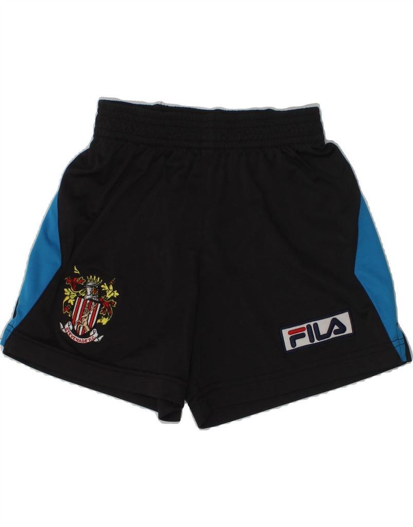 FILA Boys Graphic Sport Shorts 4-5 Years Black Colourblock Polyester | Vintage Fila | Thrift | Second-Hand Fila | Used Clothing | Messina Hembry 