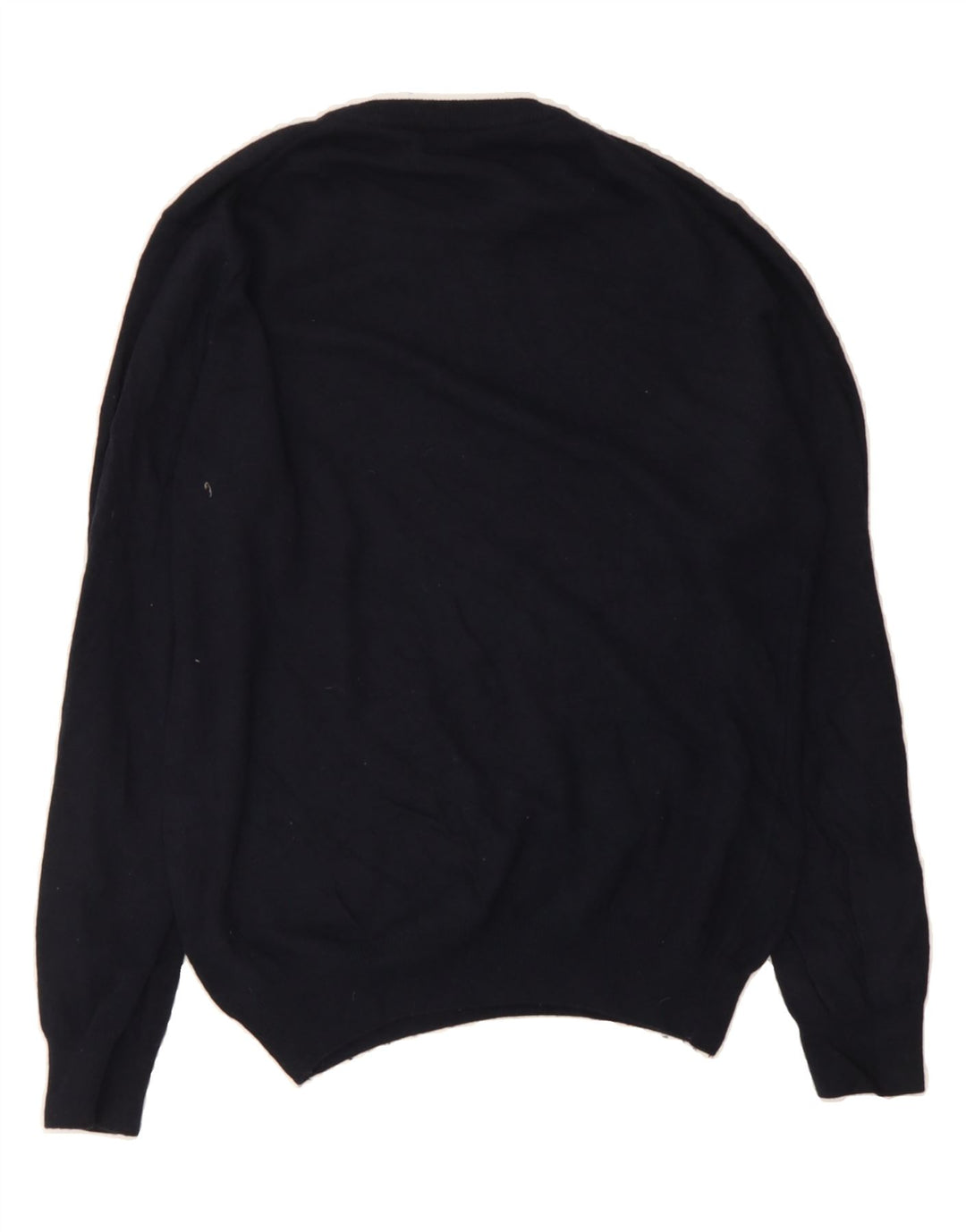 REFRIGIWEAR Mens Crew Neck Jumper Sweater Small Navy Blue Polyamide Vintage Refrigiwear and Second-Hand Refrigiwear from Messina Hembry 