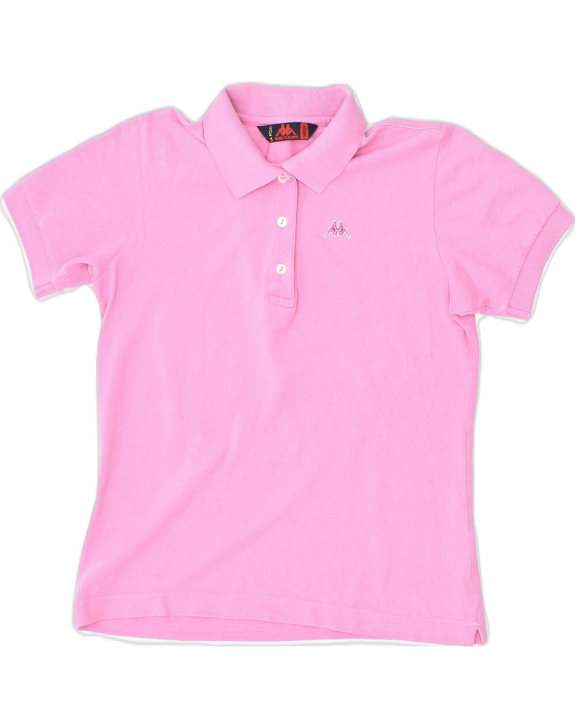 KAPPA Womens Polo Shirt UK 14 Medium Pink Cotton | Vintage Kappa | Thrift | Second-Hand Kappa | Used Clothing | Messina Hembry 