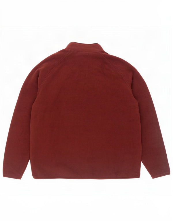 Marks & Spencer Womens Fleece Jacket UK 22 3XL Burgundy Polyester