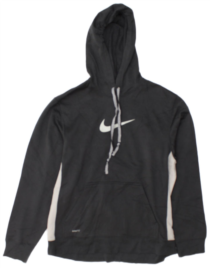 Nike Mens Graphic Hoodie Jumper Medium Grey Colourblock Polyester