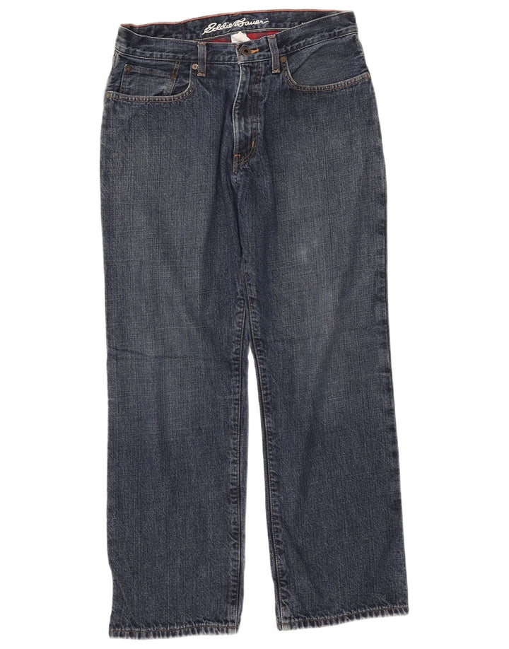 EDDIE BAUER Mens Straight Jeans W32 L30 Blue Cotton