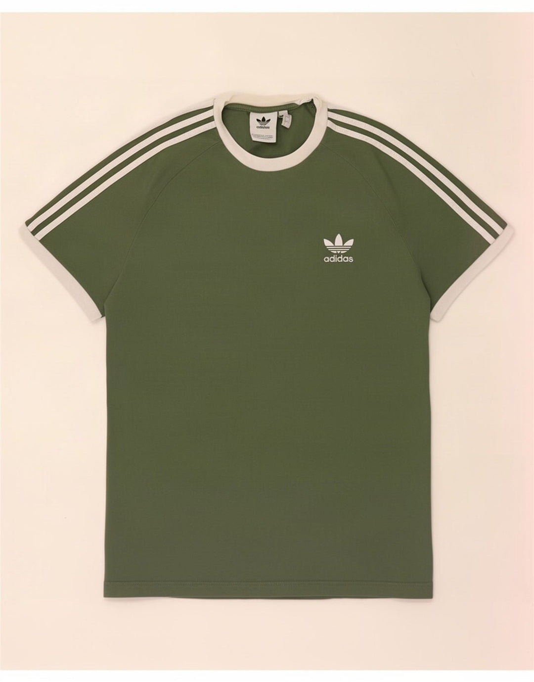Adidas Mens T-Shirt Top Large Green Cotton