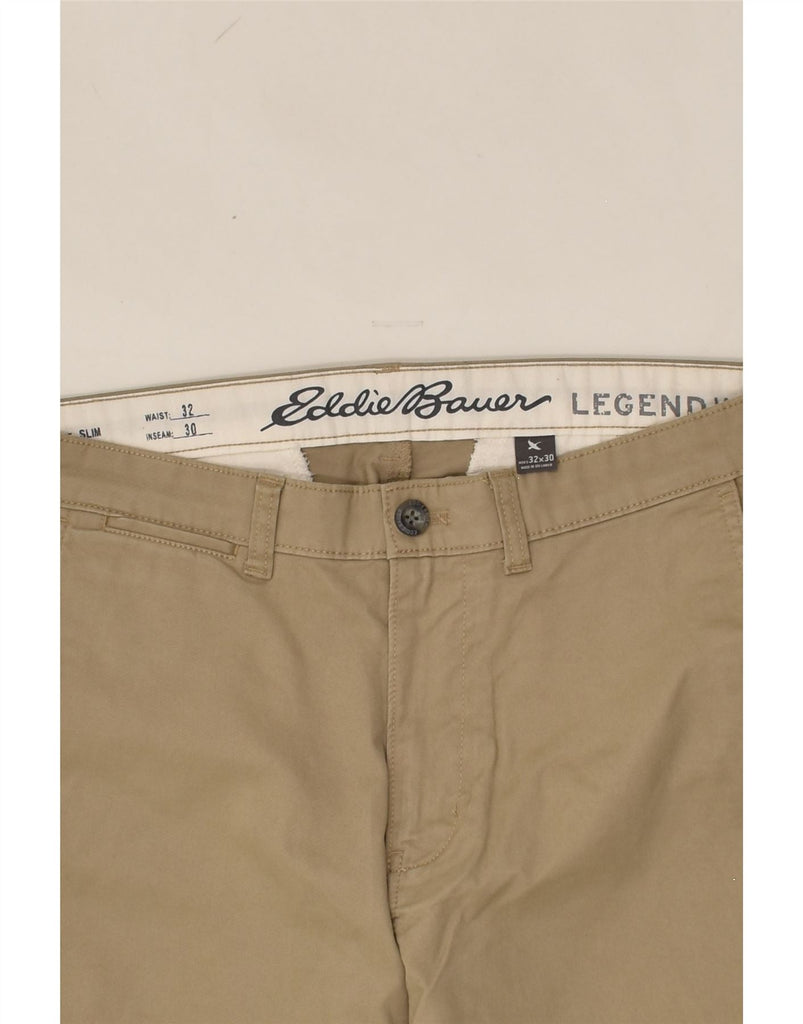 EDDIE BAUER Mens Slim Chino Trousers W32 L30  Beige Cotton | Vintage Eddie Bauer | Thrift | Second-Hand Eddie Bauer | Used Clothing | Messina Hembry 