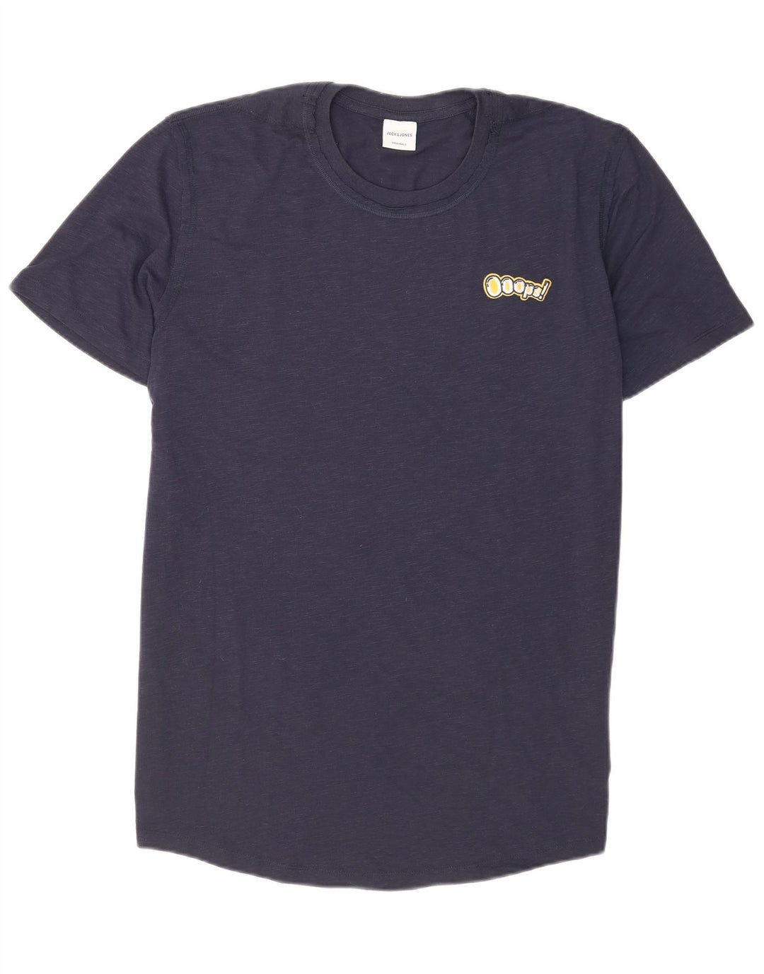 Jack & Jones Mens T-Shirt Top XL Navy Blue Polyester