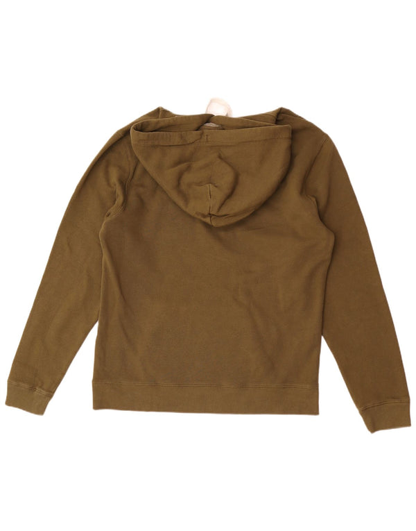 Jack Wills Mens Graphic Hoodie Jumper Large Khaki Cotton