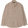 FILA Mens Shirt XL Off White Check Cotton