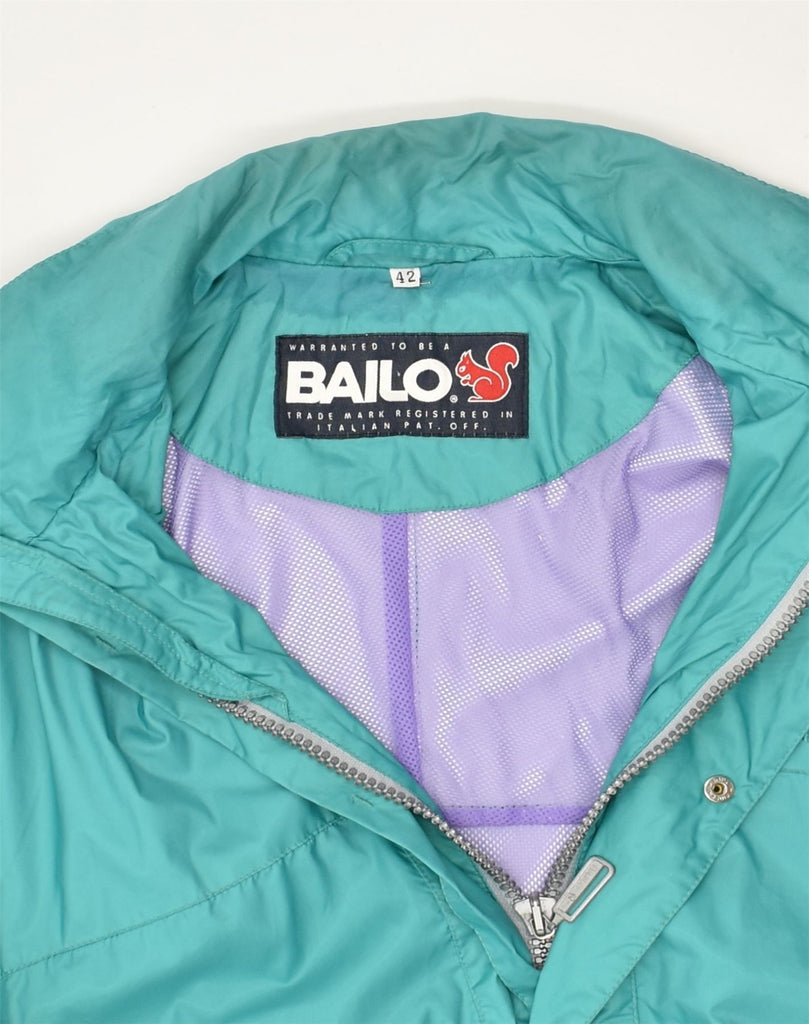 BAILO Mens Hooded Rain Jacket UK 42 XL Turquoise | Vintage Bailo | Thrift | Second-Hand Bailo | Used Clothing | Messina Hembry 