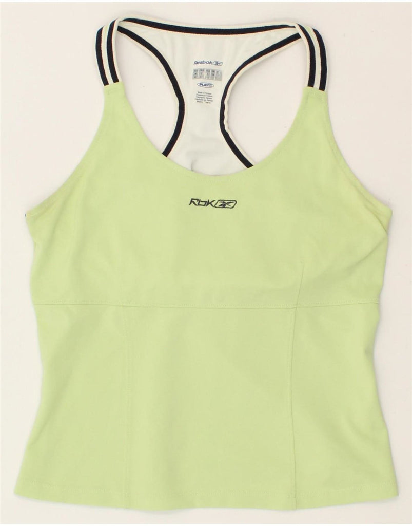 REEBOK Womens Vest Top UK 14 Medium Green Vintage Reebok and Second-Hand Reebok from Messina Hembry 