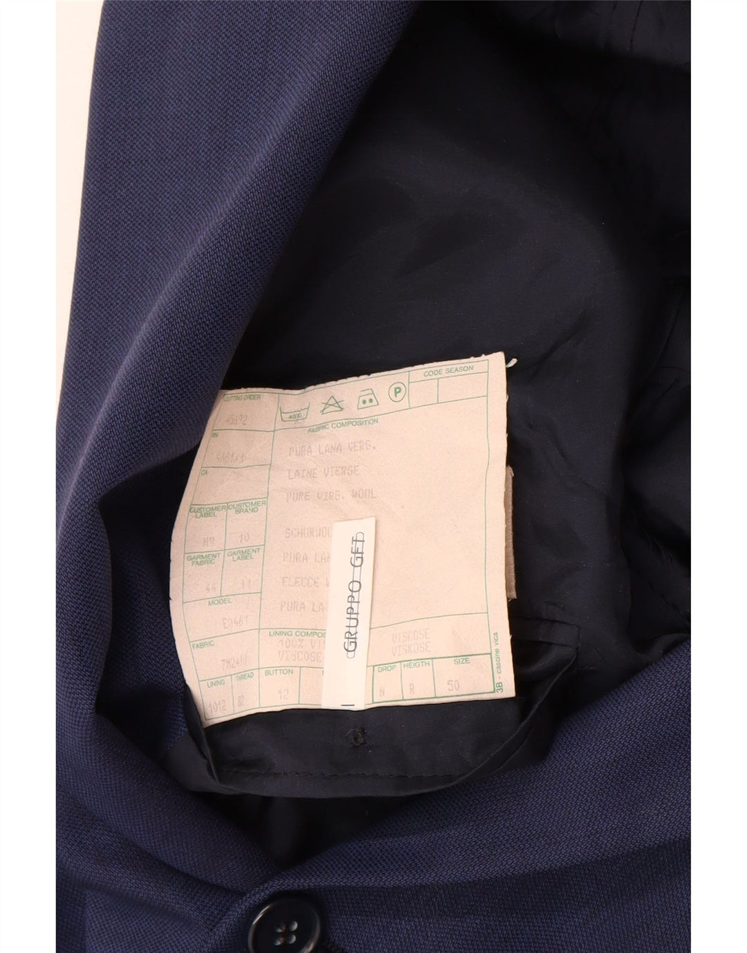 EMANUEL UNGARO Mens 3 Button Blazer Jacket IT 50 Large Navy Blue