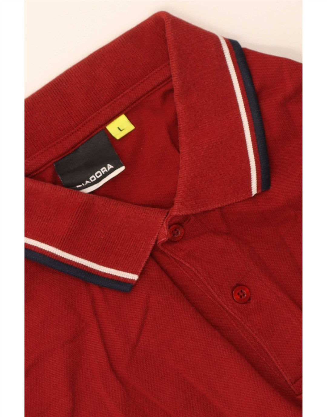 Diadora Mens Polo Shirt Large Burgundy