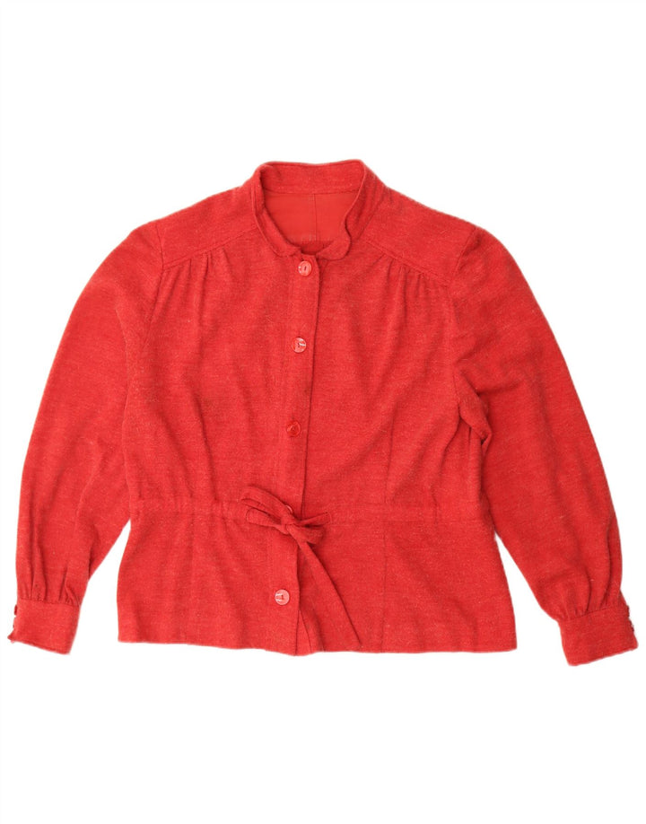 Vintage Womens Bomber Jacket UK 16 Large Red