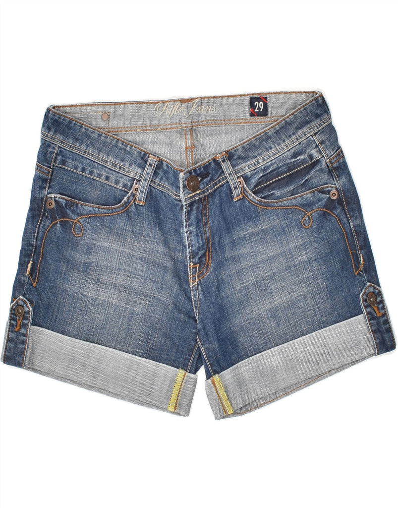 RIFLE Womens Denim Shorts W29 Medium  Blue Cotton | Vintage Rifle | Thrift | Second-Hand Rifle | Used Clothing | Messina Hembry 