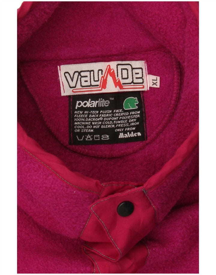 VAUDE Mens Button Neck Fleece Jumper XL Multicoloured Colourblock