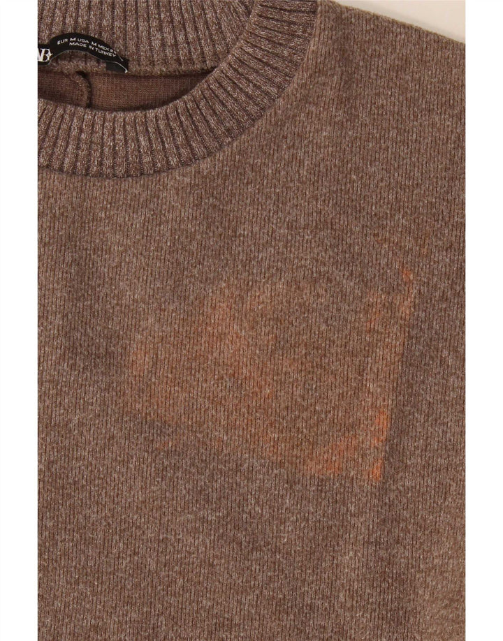 Zara Womens Blouse Top UK 14 Medium Brown Polyester