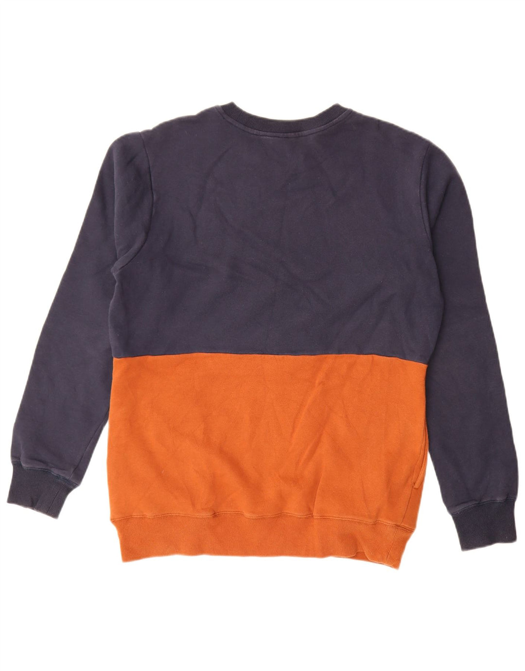 Volcom Mens Sweatshirt Jumper Medium Navy Blue Colourblock Cotton