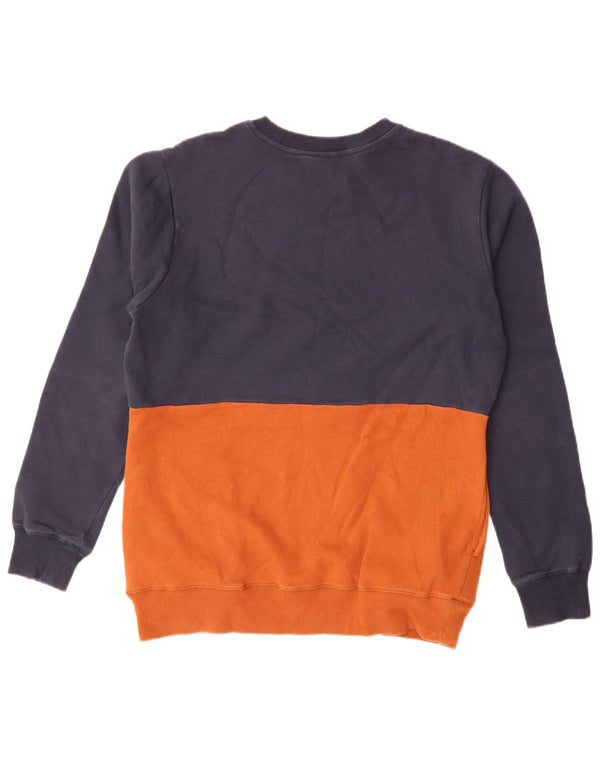 Volcom Mens Sweatshirt Jumper Medium Navy Blue Colourblock Cotton