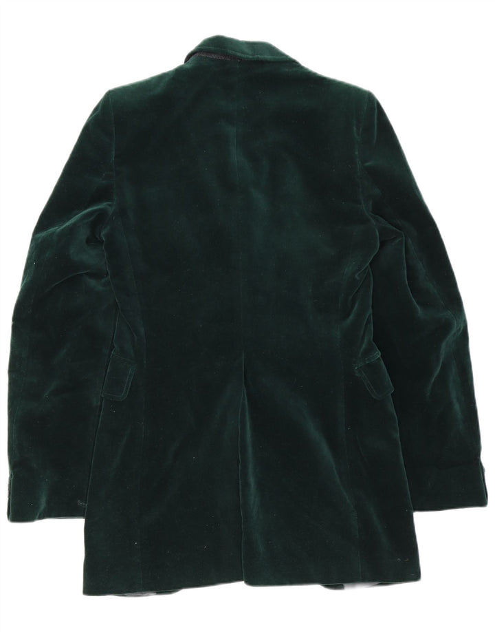 Vintage Mens 1 Button Velvet Blazer Jacket UK 36 Small Green