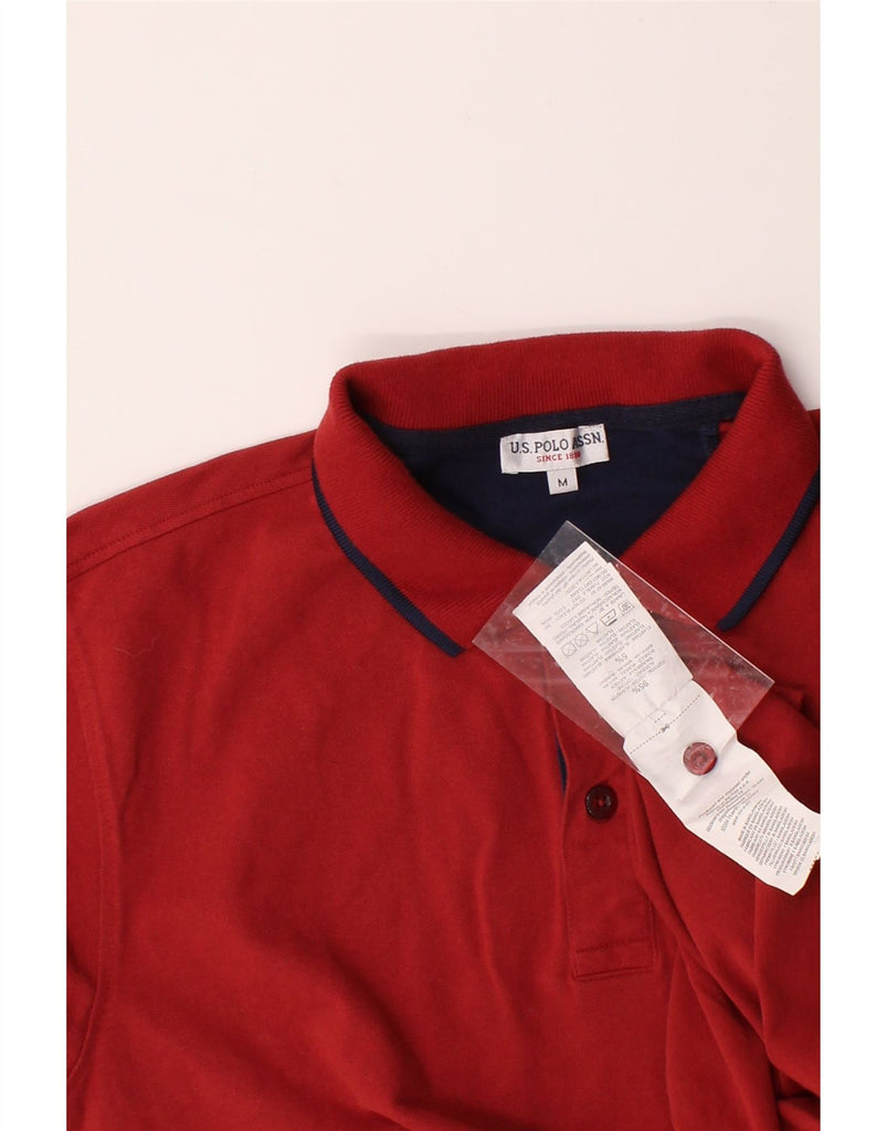 U.S. POLO ASSN. Mens Polo Shirt Medium Burgundy Cotton Vintage U.S. Polo Assn. and Second-Hand U.S. Polo Assn. from Messina Hembry 