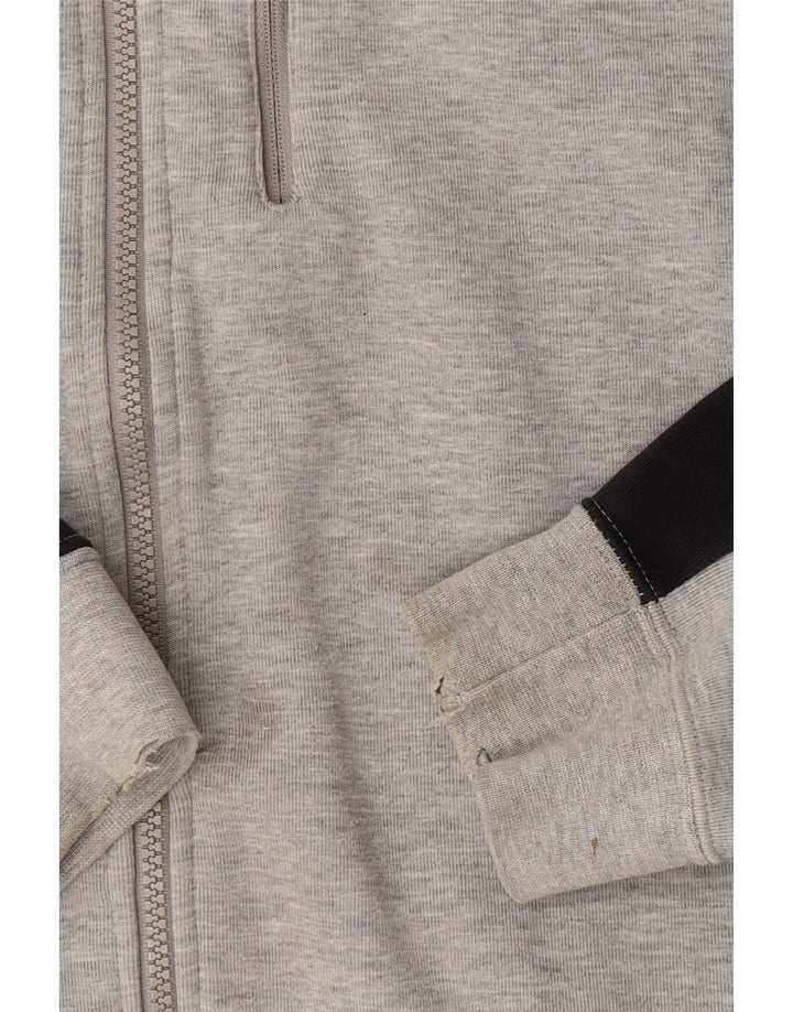 Nike Mens Zip Hoodie Sweater Medium Grey Colourblock Cotton