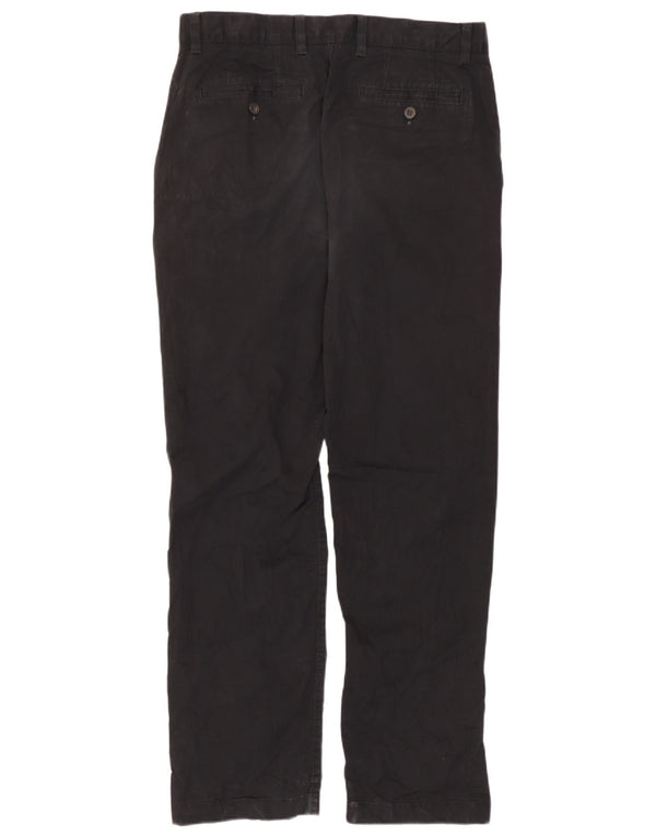 John Lewis Mens Straight Chino Trousers W32 L29 Black Cotton