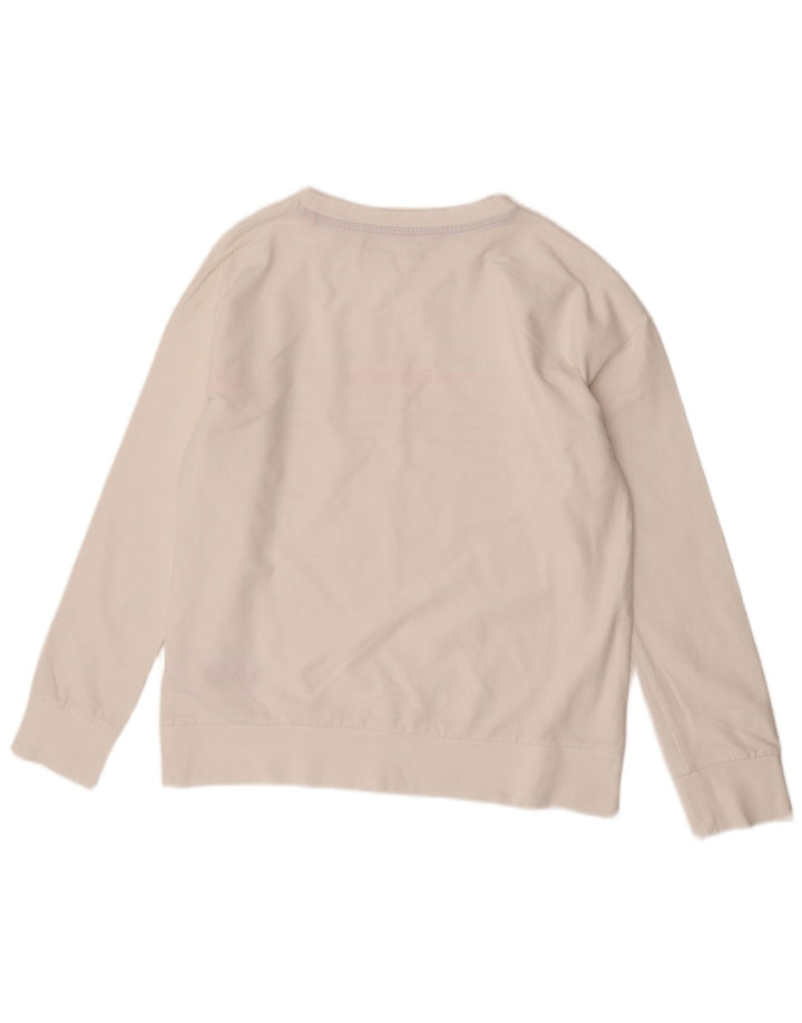 Esprit Womens Sweatshirt Jumper UK 16 Large White Striped Cotton