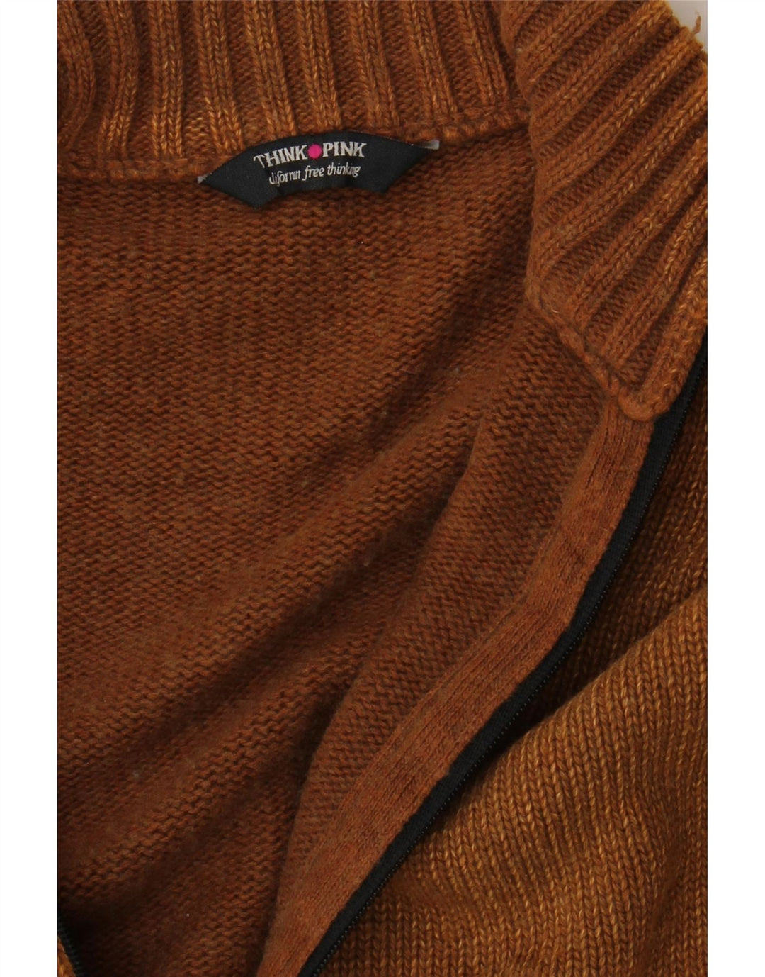THINK PINK Womens Cardigan Sweater UK 16 Large Brown Vintage Think Pink and Second-Hand Think Pink from Messina Hembry 