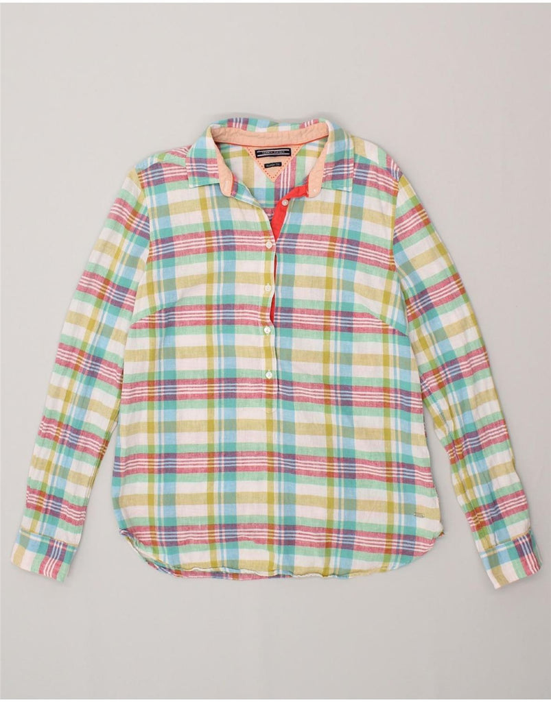 TOMMY HILFIGER Womens Regular Fit Shirt UK 14 Large Multicoloured Check | Vintage Tommy Hilfiger | Thrift | Second-Hand Tommy Hilfiger | Used Clothing | Messina Hembry 