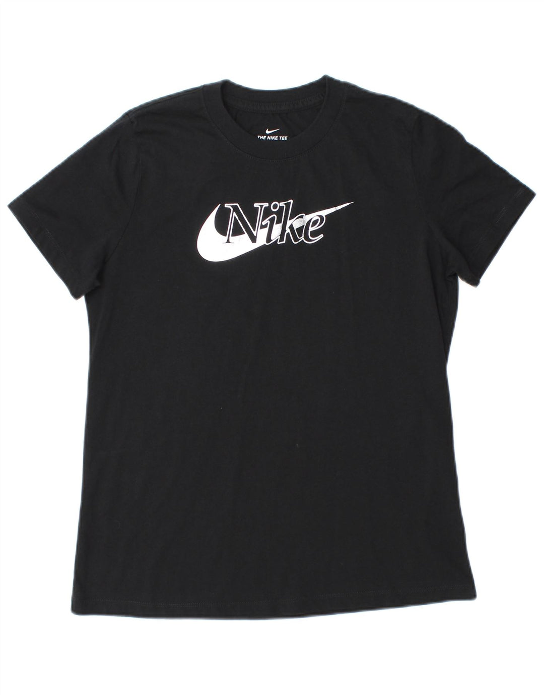 Nike Womens Graphic T-Shirt Top UK 12 Medium Black