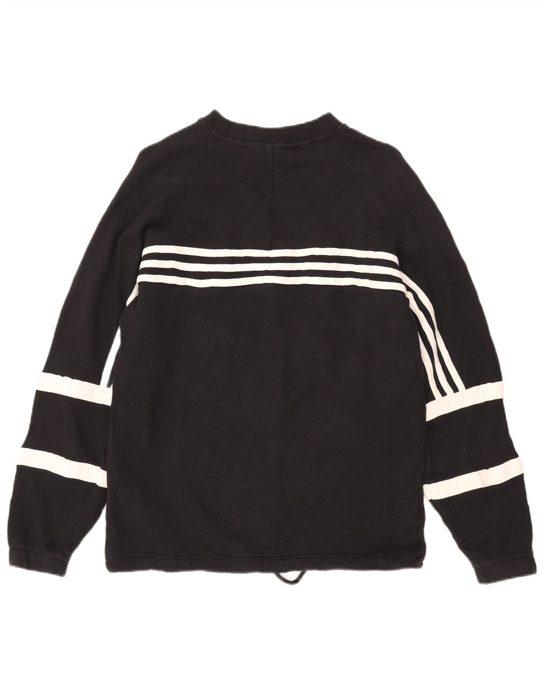Adidas Womens Sweatshirt Jumper UK 10 Small Black Cotton