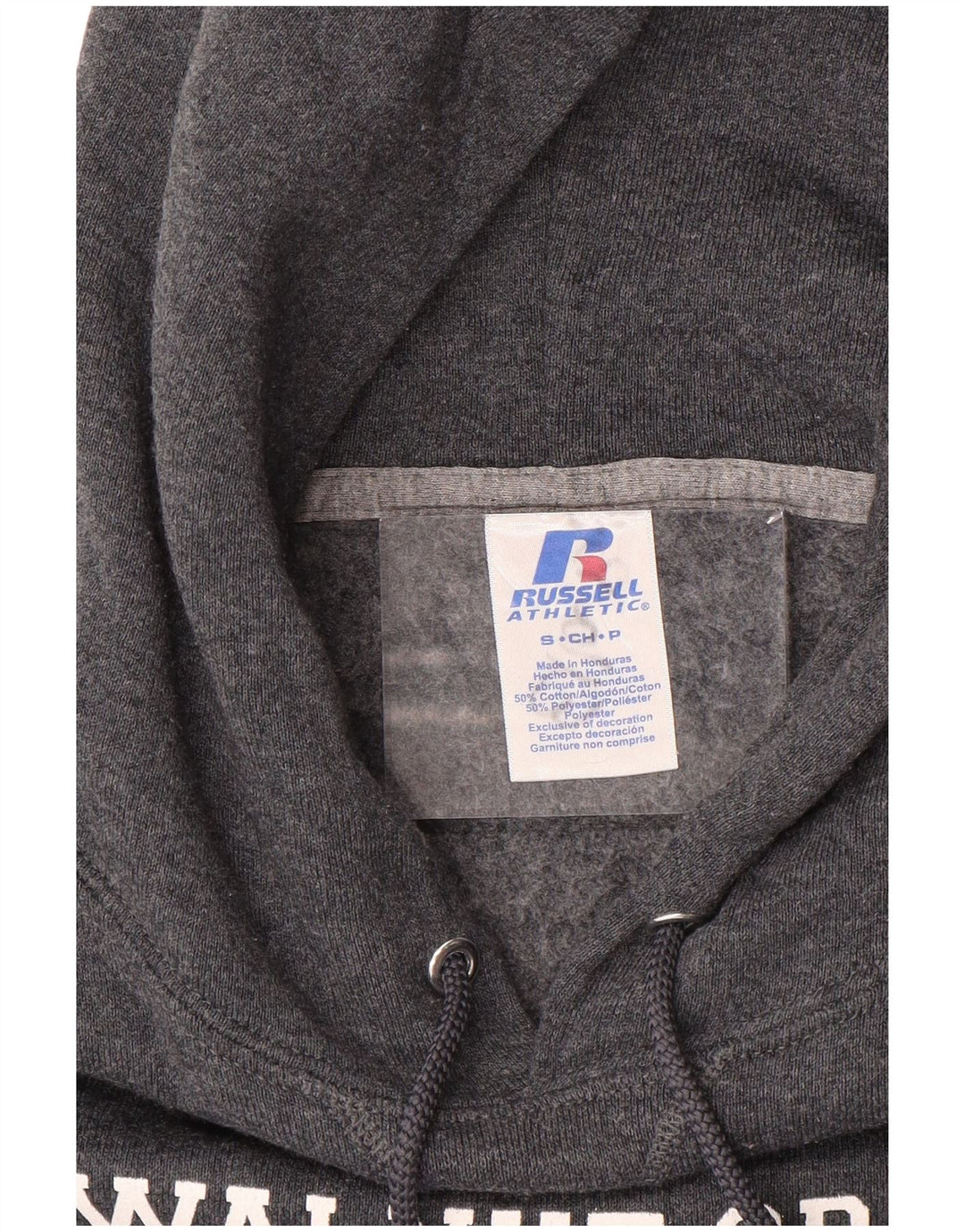 RUSSELL ATHLETIC Mens Wildcats Graphic Hoodie Jumper Small Grey Cotton