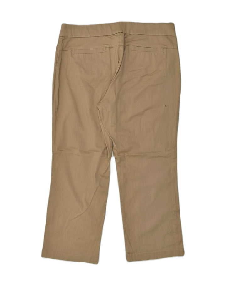 LEE Womens Petite Straight Casual Trousers US 20 3XL W42 L29 Beige Cotton | Vintage Lee | Thrift | Second-Hand Lee | Used Clothing | Messina Hembry 