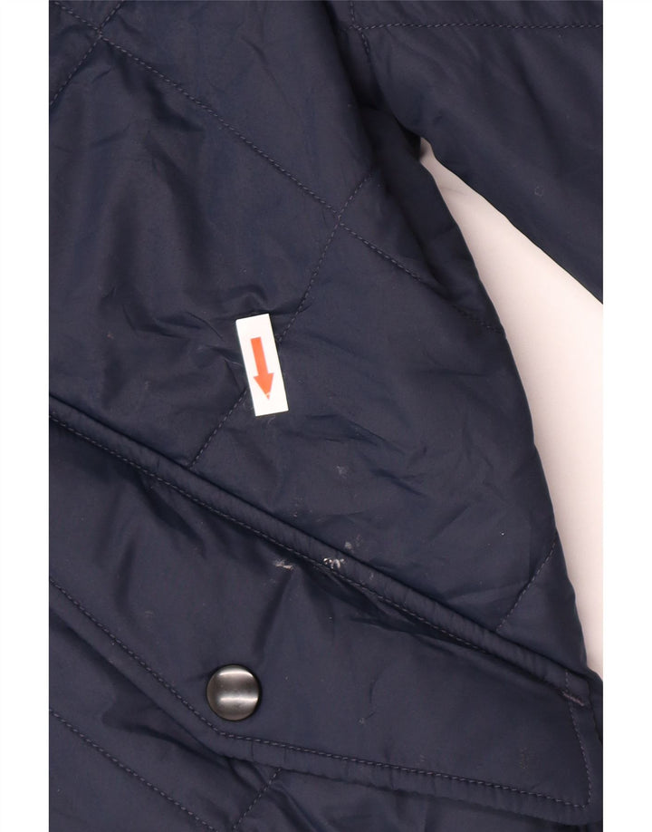 Marks & Spencer Mens Quilted Jacket UK 38 Medium Navy Blue Polyester