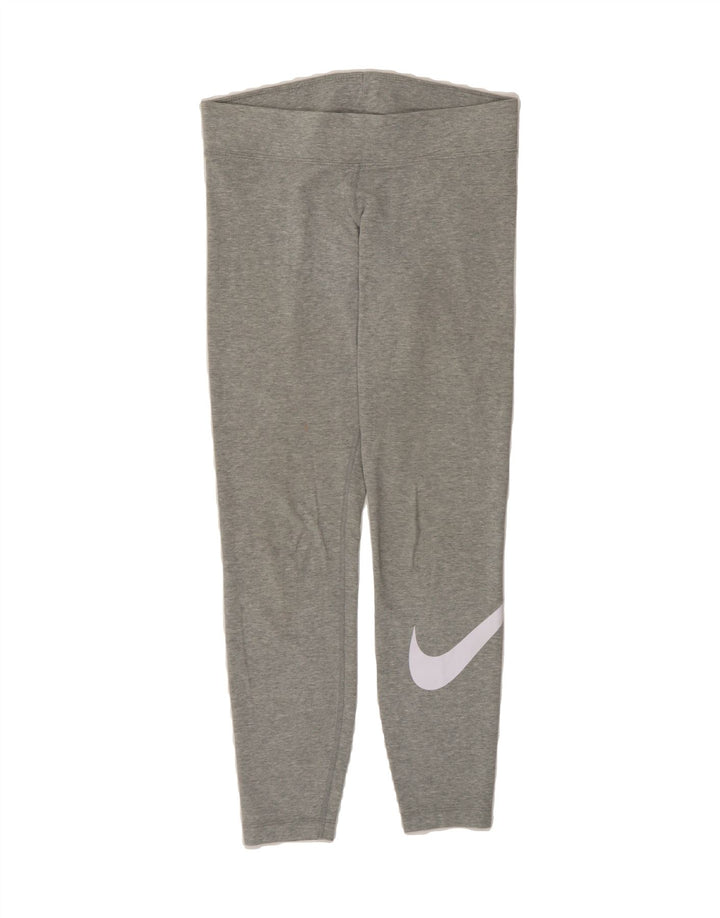 NIKE Womens Graphic Leggings UK 12 Medium Grey Cotton Vintage Nike and Second-Hand Nike from Messina Hembry 