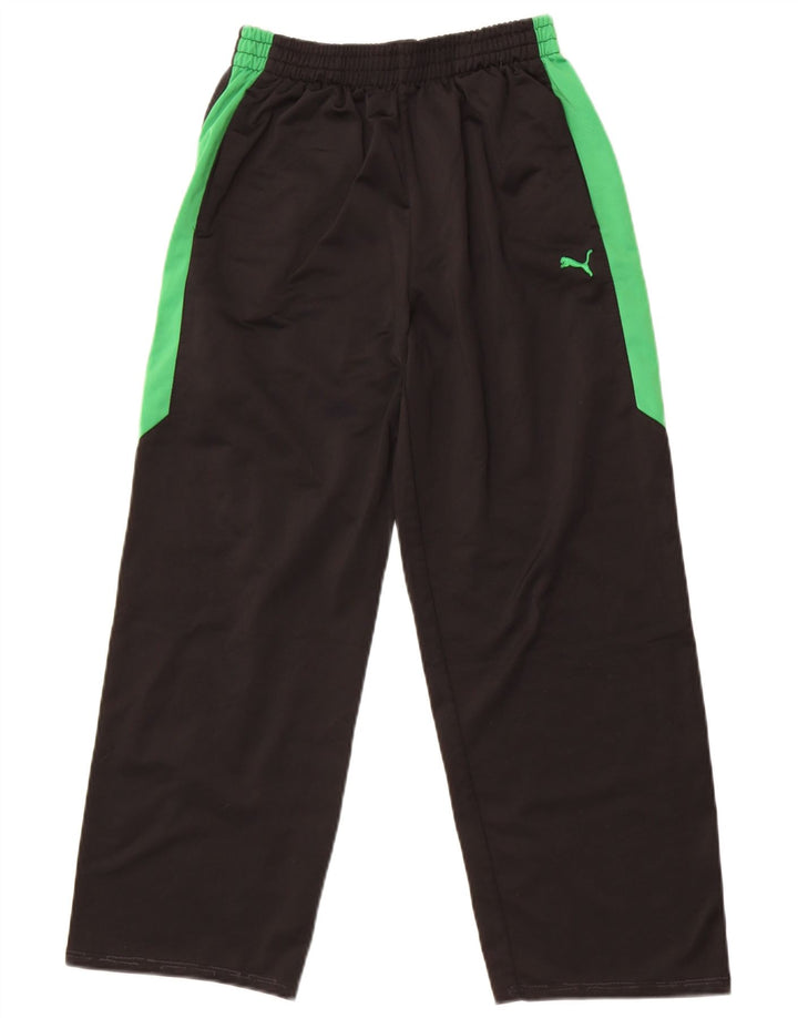 Puma Boys Tracksuit Trousers 13-14 Years  Black Colourblock Polyester