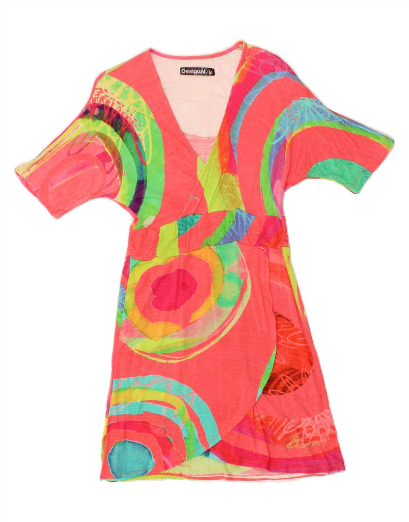 DESIGUAL Womens Graphic Basic Dress UK 12 Medium Multicoloured Geometric Vintage Desigual and Second-Hand Desigual from Messina Hembry 