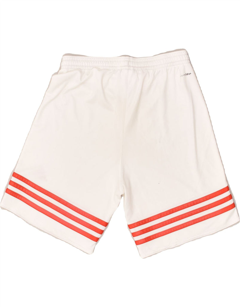 ADIDAS Boys Climalite Sport Shorts 11-12 Years Large White Polyester | Vintage Adidas | Thrift | Second-Hand Adidas | Used Clothing | Messina Hembry 