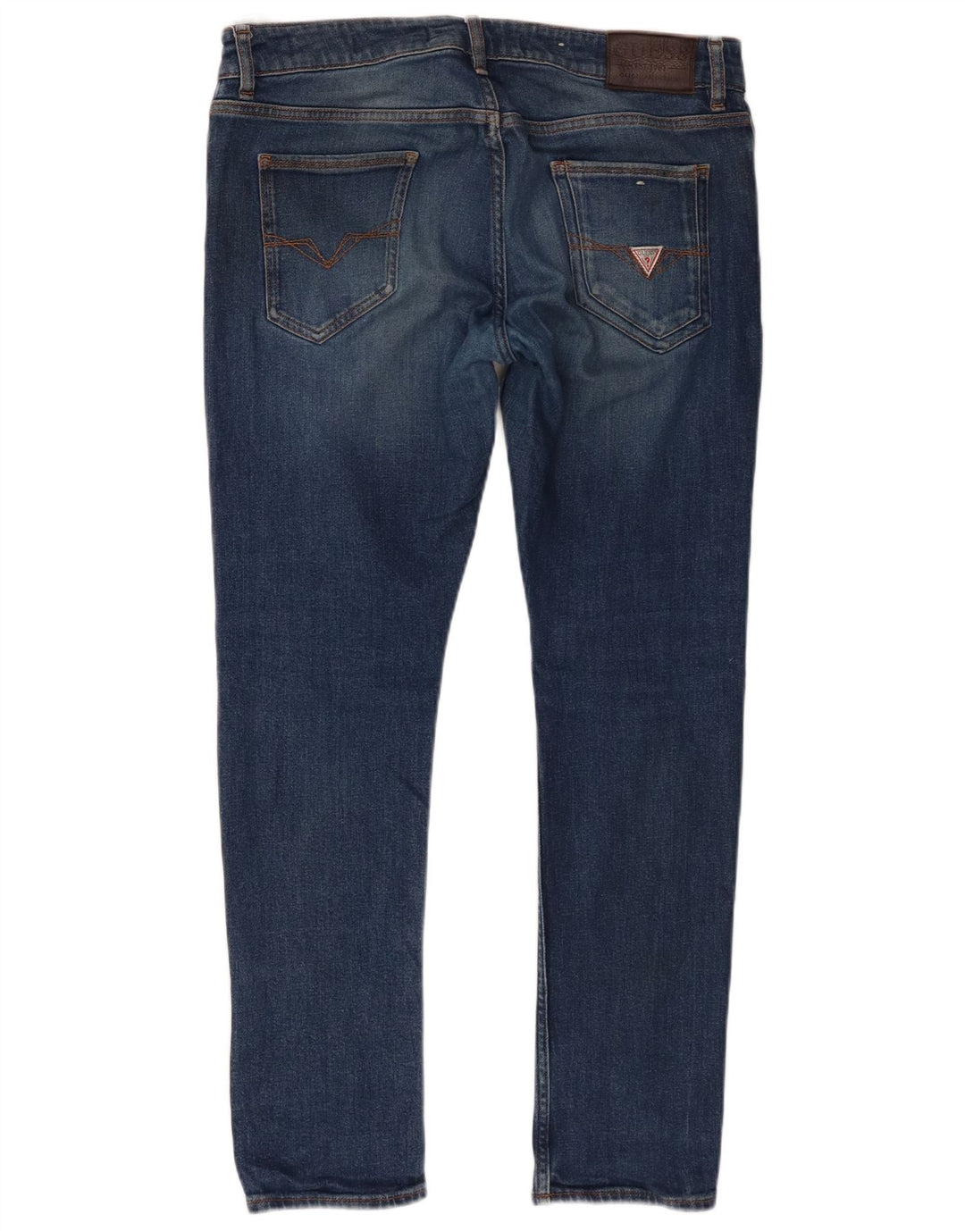 Guess Mens Skinny Jeans W34 L30 Blue Cotton