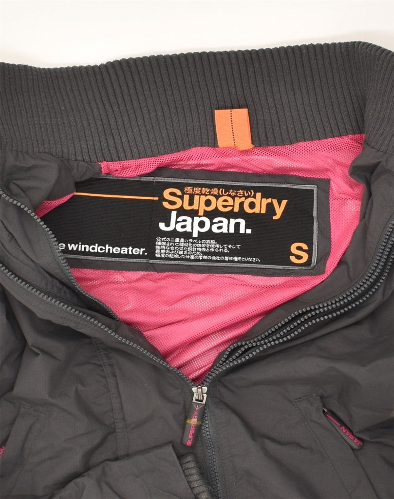 SUPERDRY Womens The Windcheater Windbreaker Jacket UK 8 Small Grey Nylon | Vintage Superdry | Thrift | Second-Hand Superdry | Used Clothing | Messina Hembry 