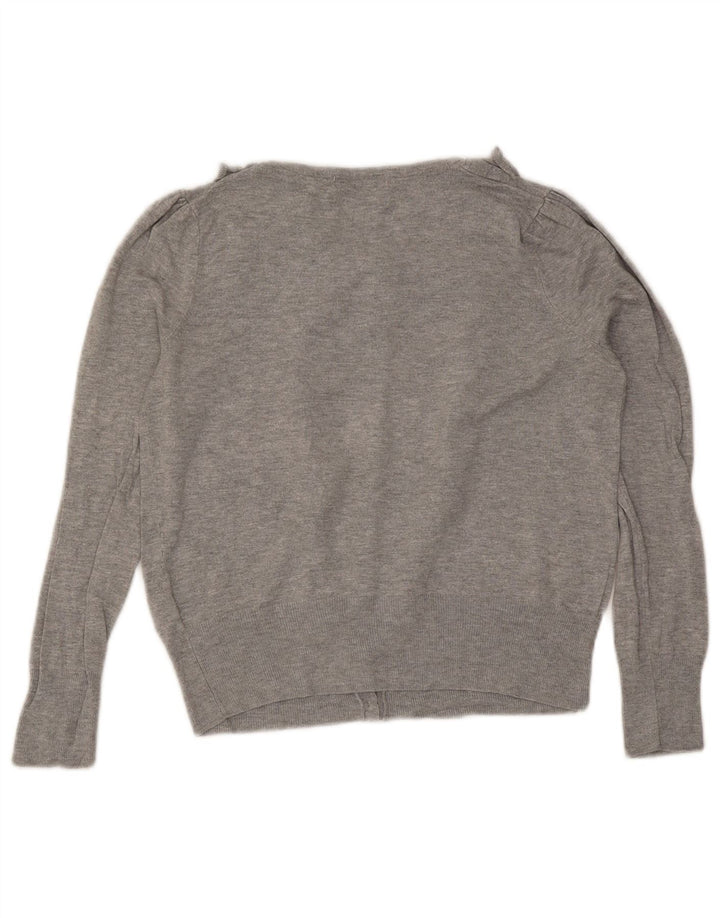 Marks & Spencer Womens Cardigan Sweater UK 10 Small Grey Flecked