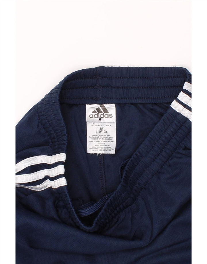 ADIDAS Boys Sport Shorts 10-11 Years Medium  Navy Blue Polyester Vintage Adidas and Second-Hand Adidas from Messina Hembry 
