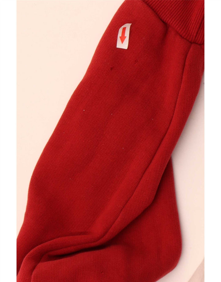 Datch Mens Graphic Tracksuit Top Jacket Large Red Colourblock Cotton