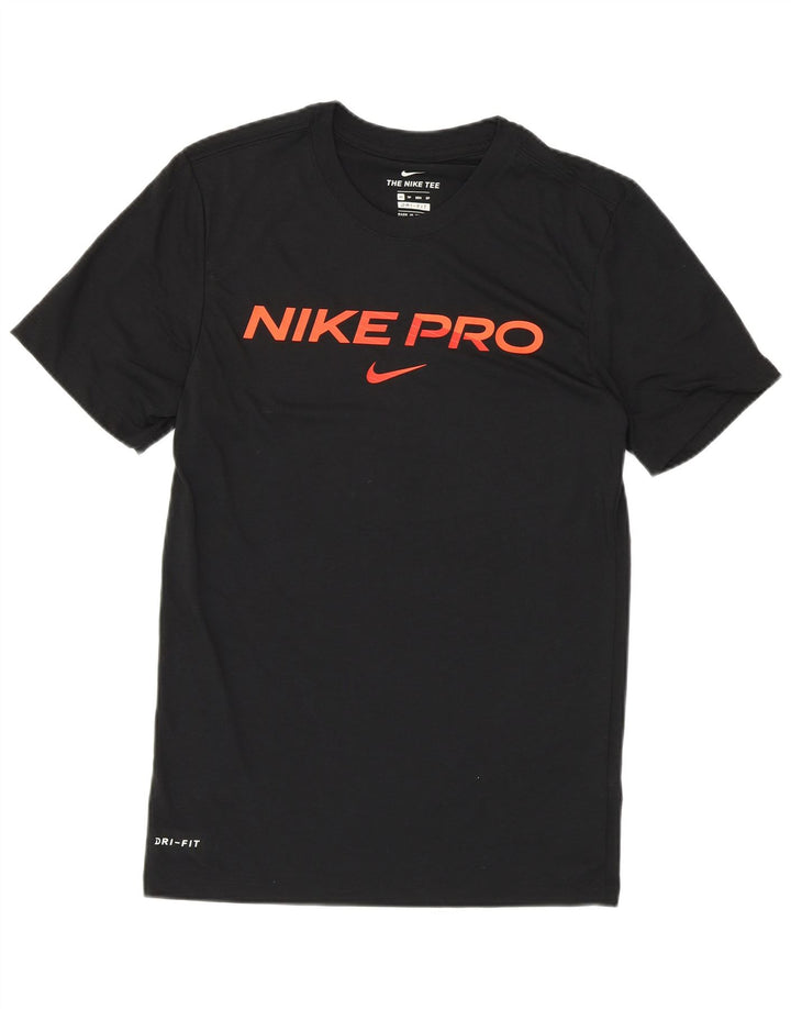 NIKE Mens Dri Fit Graphic T-Shirt Top XS Black Polyester