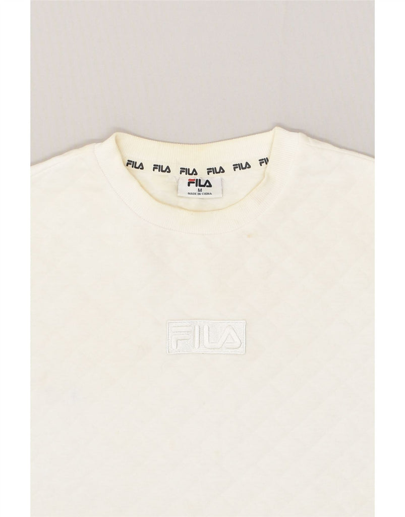 FILA Womens Sweatshirt Jumper UK 18 XL White | Vintage Fila | Thrift | Second-Hand Fila | Used Clothing | Messina Hembry 