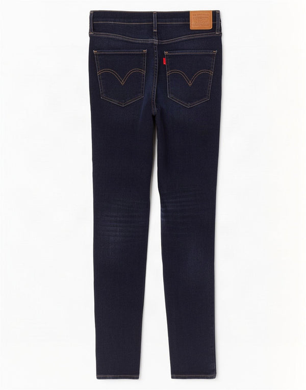 Levi's Womens Mile High Super Skinny Jeans W29 L32 Navy Blue Cotton