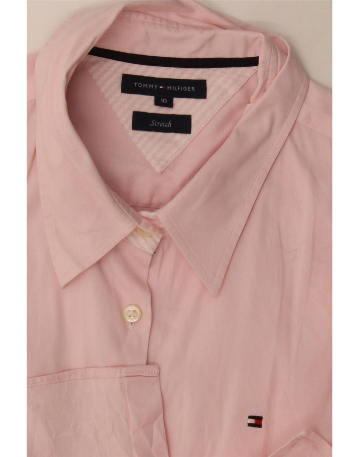 Tommy Hilfiger Womens Formal Shirt US 10 Large Pink Striped
