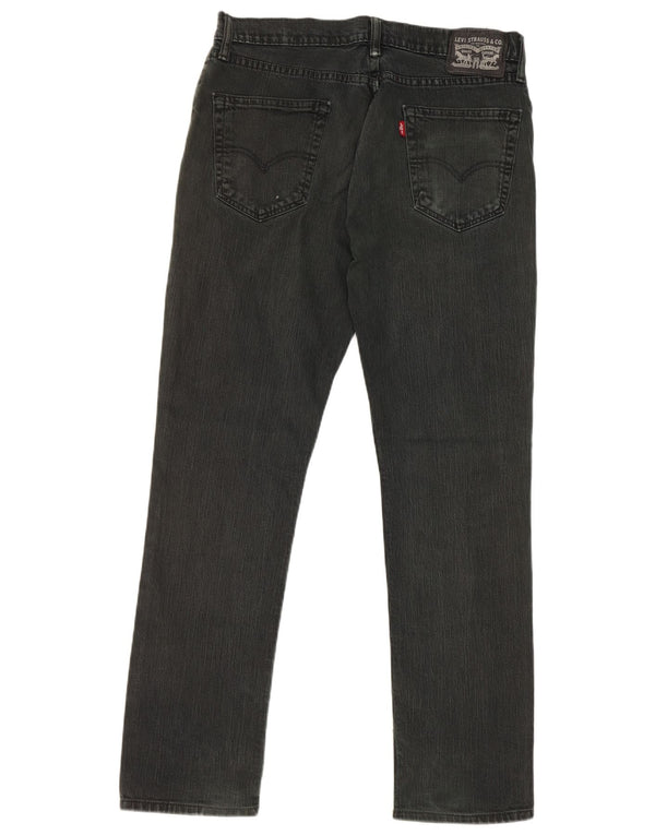Levi's Mens Straight Jeans W34 L32 Black Cotton
