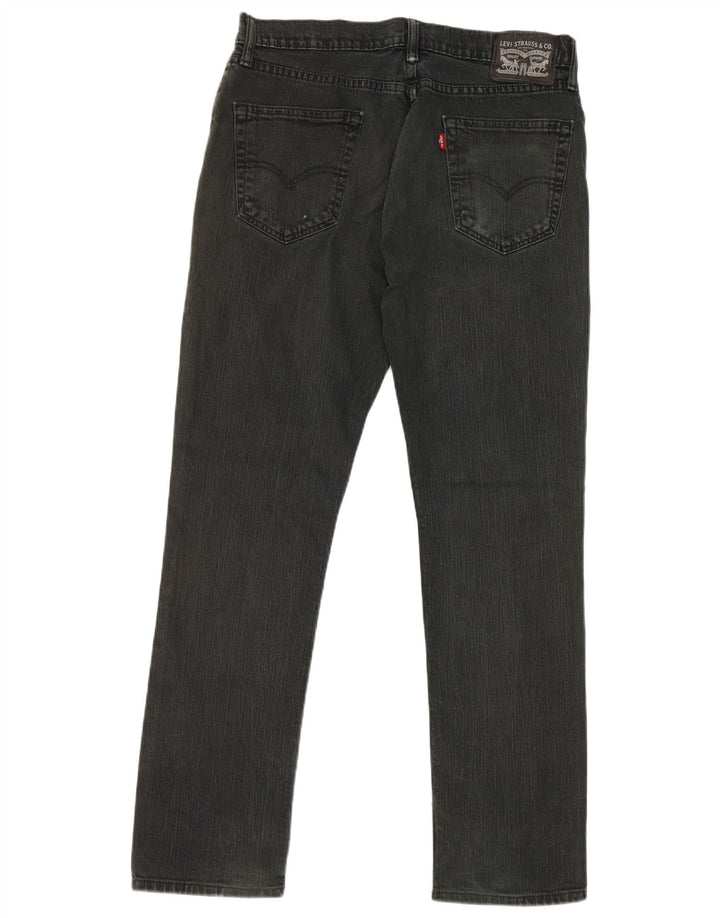 Levi's Mens Straight Jeans W34 L32 Black Cotton